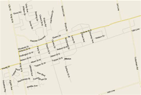 street map of alliston ontario